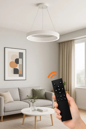 Azzardo Lampa wisząca LED okrągła biała 78cm AZ3448 z serii Sovana