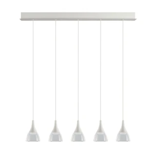 Azzardo Lampa wisząca metalowa biała 5-punktowa AZ2848 z serii DALMATIA