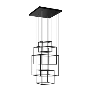 Azzardo Lampa wisząca metalowa czarna 65cm AZ3139 z serii Opera
