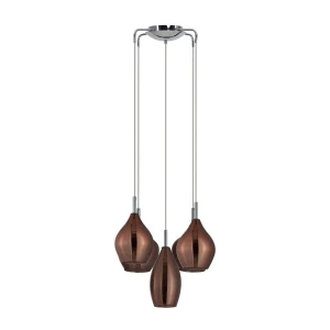 Azzardo Lampa wisząca szklana miedziana 5-punktowa AZ3172 z serii Milano