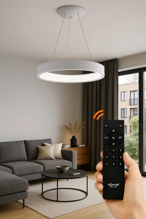 Azzardo Lampa wisząca biała metalowa 110cm AZ3976 z serii SOLVENT