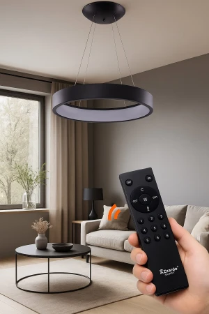 Azzardo Lampa wisząca LED grafitowa okrągła 110cm AZ3977 z serii RING
