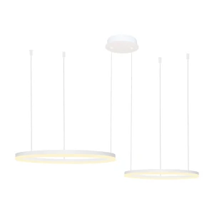 Azzardo Lampa wisząca LED biała dwa okręgi AZ4977 z serii RING HALO
