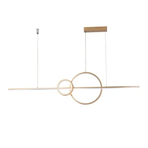 Azzardo Lampa wisząca złota metalowa podłużna 120cm AZ5260 z serii SARA