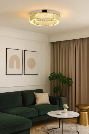 Azzardo Lampa sufitowa LED chromowana szklana 40cm AZ5783 z serii SPARK