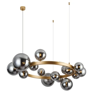 Azzardo Podstawa lampy wiszącej złota metalowa 15-punktowa AZ5877 z serii BUBBLES