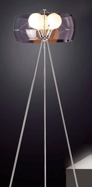Lampa podłogowa szklana dymiona na trójnogu ML5807-3B z serii KOMA - Lampy Italux