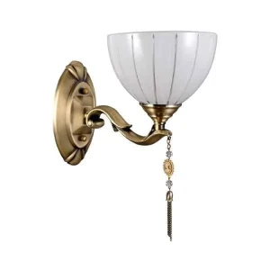 Kinkiet klasyczny złoty szklany MB38445-1 z serii BAXIO - Lampy Italux