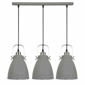 Lampa wisząca metalowa szara 3-punktowa MD-HN8026S-3-GR+S.NICK z serii FRANKLIN - Lampy Italux