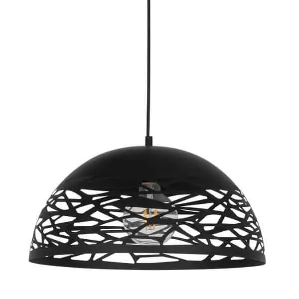 Lampa wisząca metalowa czarna ażurowa 40cm MDM-3025/1L BK z serii ARMAND - Lampy Italux