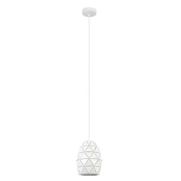 Lampa wisząca biała metalowa geometryczna MDM-3480/1 W z serii HARLEY - Lampy Italux