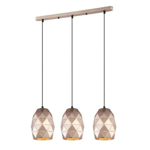 Lampa wisząca metalowa złota 3-punktowa MDM-3480/3 GD z serii HARLEY - Lampy Italux