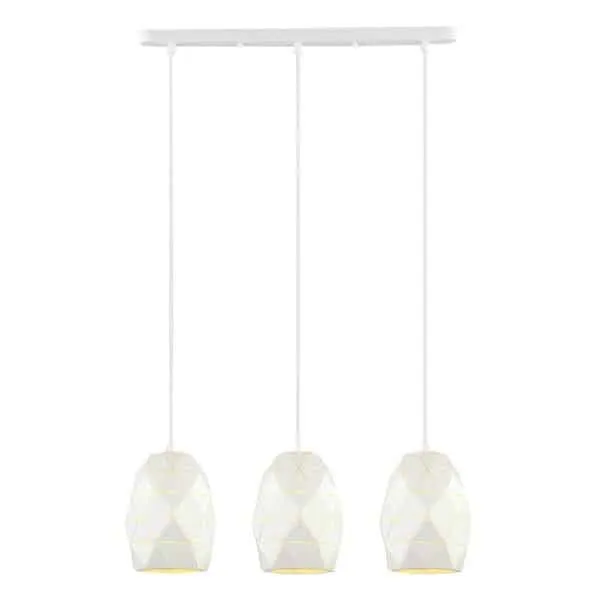Lampa wisząca biała metalowa 3-punktowa MDM-3480/3 W z serii HARLEY - Lampy Italux