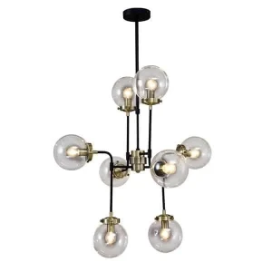 Lampa wisząca mosiężno-czarna 8-punktowa V1009-8 z serii ODELIA - Lampy Italux
