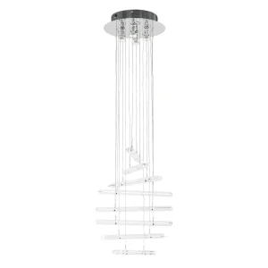Lampa wisząca chromowana szklana 20-punktowa MD8103-20A3 z serii SPYRO - Lampy Italux