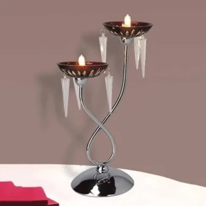 Lampa stołowa chromowana szklana 2-punktowa MT-SL080717-2 z serii SFERA - Lampy Italux