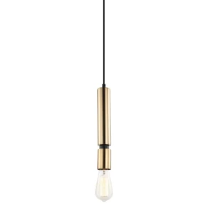 Lampa wisząca metalowa złoto-czarna tuba PEN-5041-1-BKBR z serii TORLA - Lampy Italux