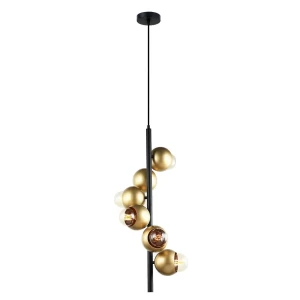 Lampa wisząca czarno-złota 6-punktowa PEN-5104-6-BKGD z serii MALMO - Lampy Italux