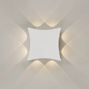 Kinkiet zewnętrzny LED kwadratowy biały 14cm PL-562-8 z serii Pensa - Lampy Italux