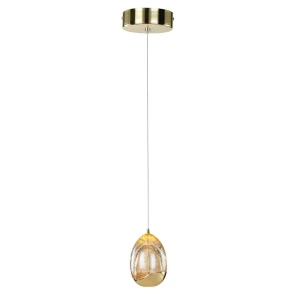 Lampa wisząca złota szklana LED PND-22112132-1A-CHPN z serii HUELTO - Lampy Italux