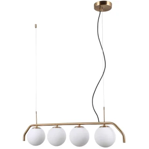 Lampa wisząca złota 4-punktowa ze szklanymi kulami PND-3300-4-HBR z serii CARIMI - Lampy Italux