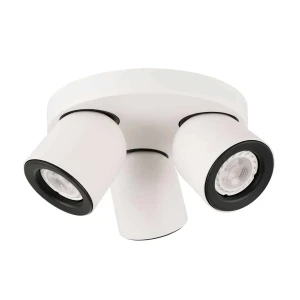 Lampa sufitowa metalowa biało-czarna 3-punktowa SPL-2855-3C-WH z serii NUORA - Lampy Italux
