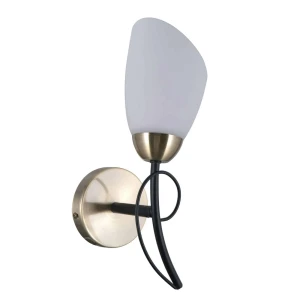 Kinkiet metalowy czarno-brązowy ze szklanym kloszem WL-6706-1 z serii Cristina - Lampy Italux