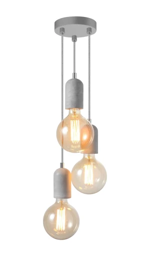 Azzardo Lampa wisząca betonowa szara 3-punktowa AZ2385 z serii VOLTA