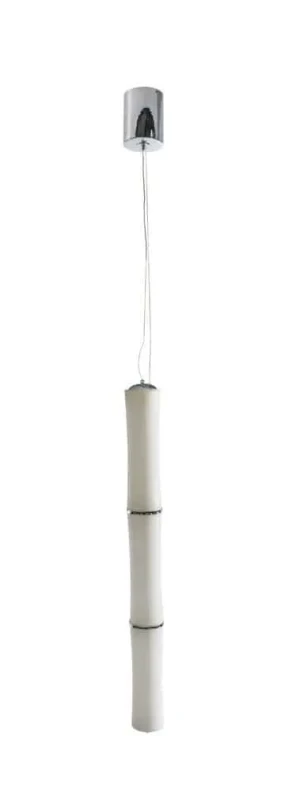 Azzardo Lampa wisząca biała z tworzywa z chromem AZ1901 z serii BAMBOO