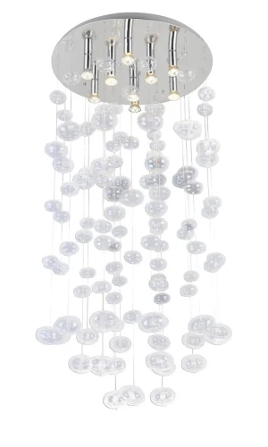 Azzardo Lampa wisząca szklana chromowana 9-punktowa 60cm AZ2573 z serii LUVIA
