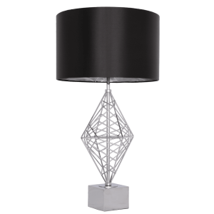 Lampa stołowa designerska czarno-chromowa T01960CH z serii CARACAS - Cosmo Light