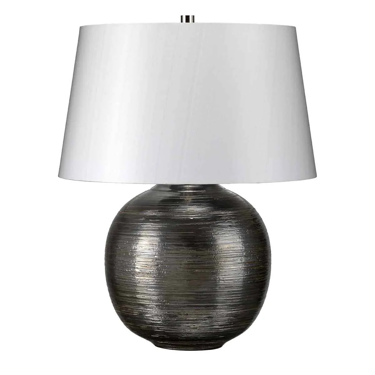 Lampa stołowa ceramiczna okrągła z abażurem CAESAR/TL SIL z serii CAESAR - Elstead Lighting