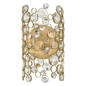 Kinkiet złoty metalowy z kryształami 2-punktowy HK/ANYA2 z serii ANYA - Elstead Lighting