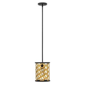 Lampa wisząca metalowa czarno-złota ażurowa HK/FELIX/MP z serii FELIX - Elstead Lighting