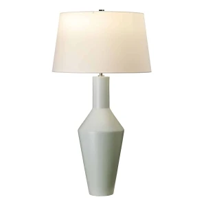 Lampa stołowa ceramiczna szara z białym abażurem LEYTON/TL z serii LEYTON - Elstead Lighting