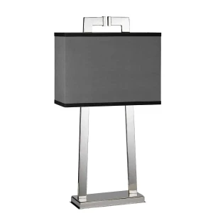 Lampa stołowa chromowana z szarym abażurem MAGRO/TL z serii MAGRO - Elstead Lighting