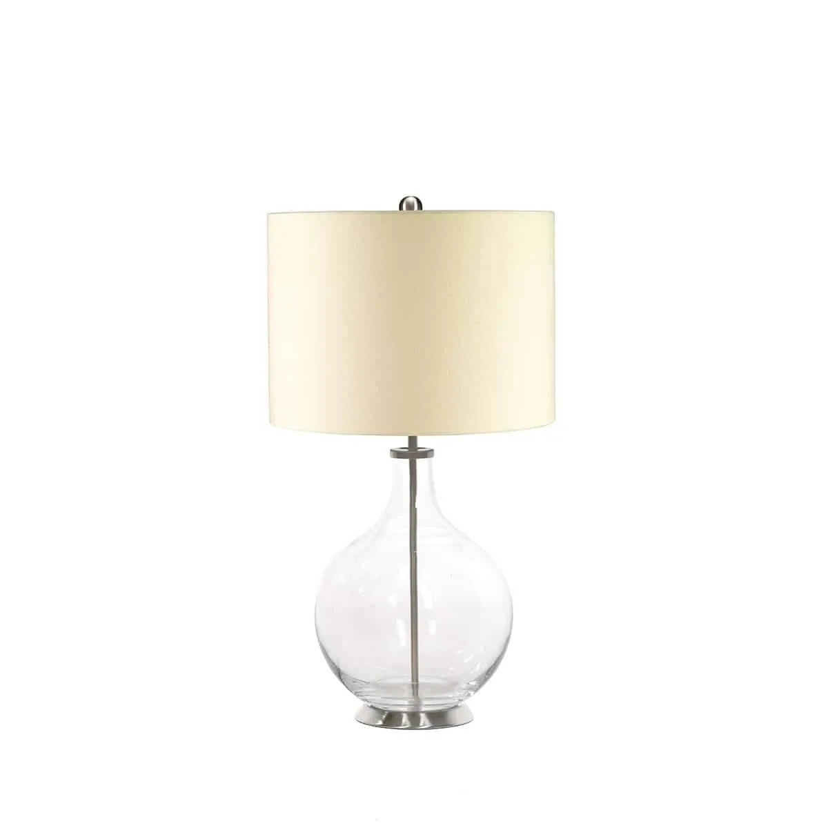 Lampa stołowa szklana z beżowym abażurem ORB/TL CLEAR z serii ORB - Elstead Lighting