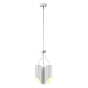 Lampa wisząca metalowa biało-złota 3-punktowa QUINTO3 WAB z serii QUINTO - Elstead Lighting