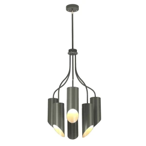 Lampa wisząca metalowa szara 6-punktowa QUINTO6 GPN z serii QUINTO - Elstead Lighting