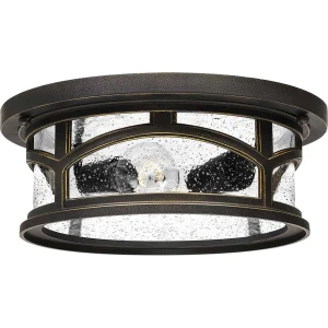 Plafon klasyczny czarny ze złotem 2-punktowy QZ/MARBLEHEAD/F z serii MARBLEHEAD - Elstead Lighting