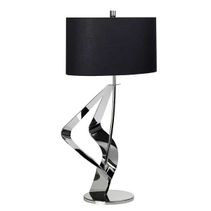 Lampa stołowa chromowana z czarnym abażurem RIBBON/TL z serii RIBBON - Elstead Lighting