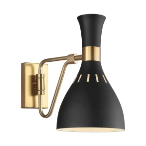 Kinkiet metalowy czarno-mosiężny FE-JOAN1-MB z serii JOAN - Elstead Lighting