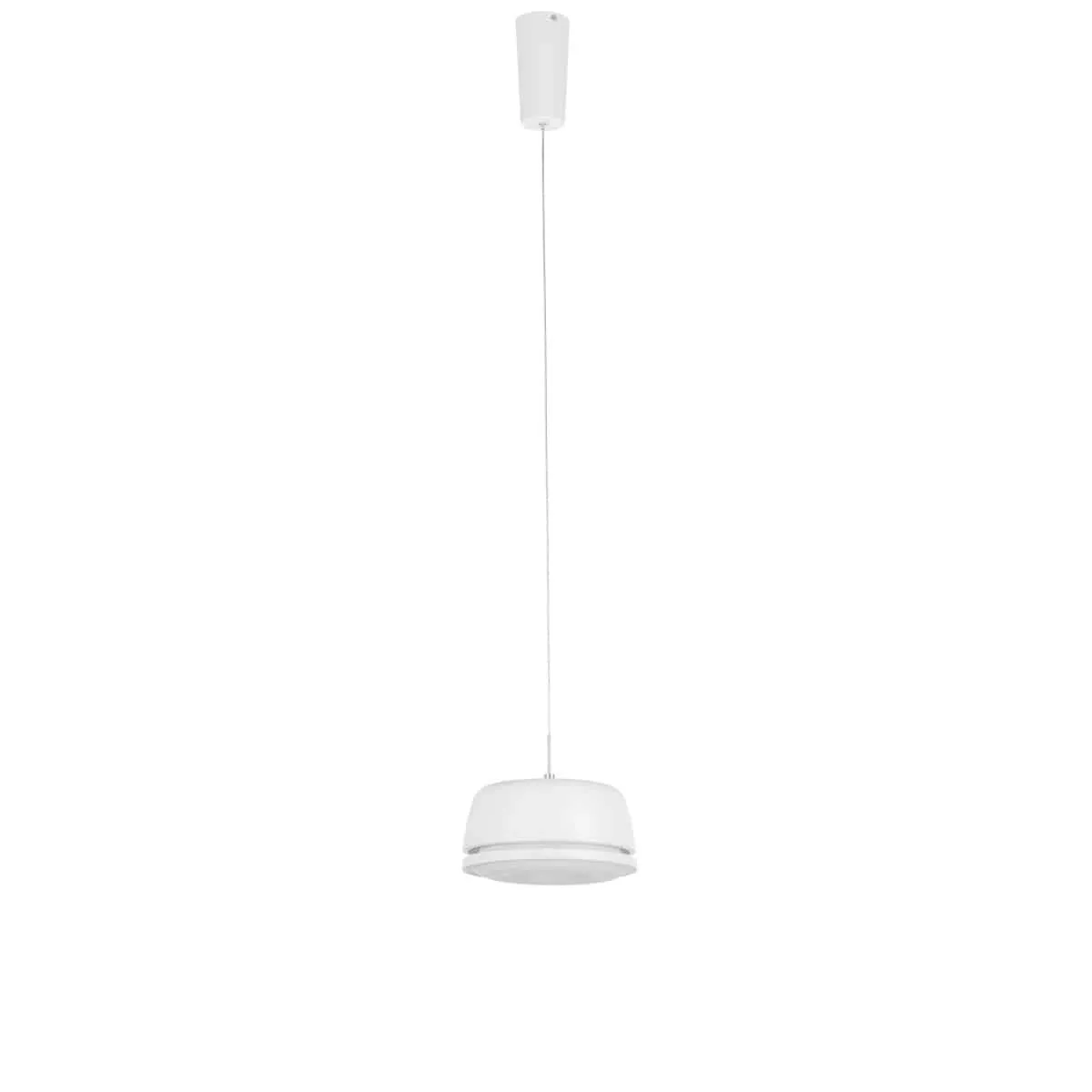 Lampa wisząca metalowa biała LED 20cm AD15011-1C WH z serii MIRANDA - Lampy Italux