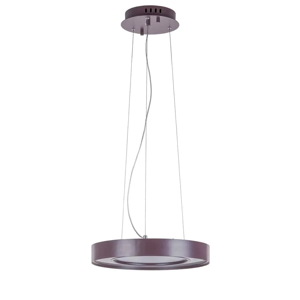 Lampa wisząca LED okrągła brązowa 40cm AD15061-1C z serii KARPO - Lampy Italux