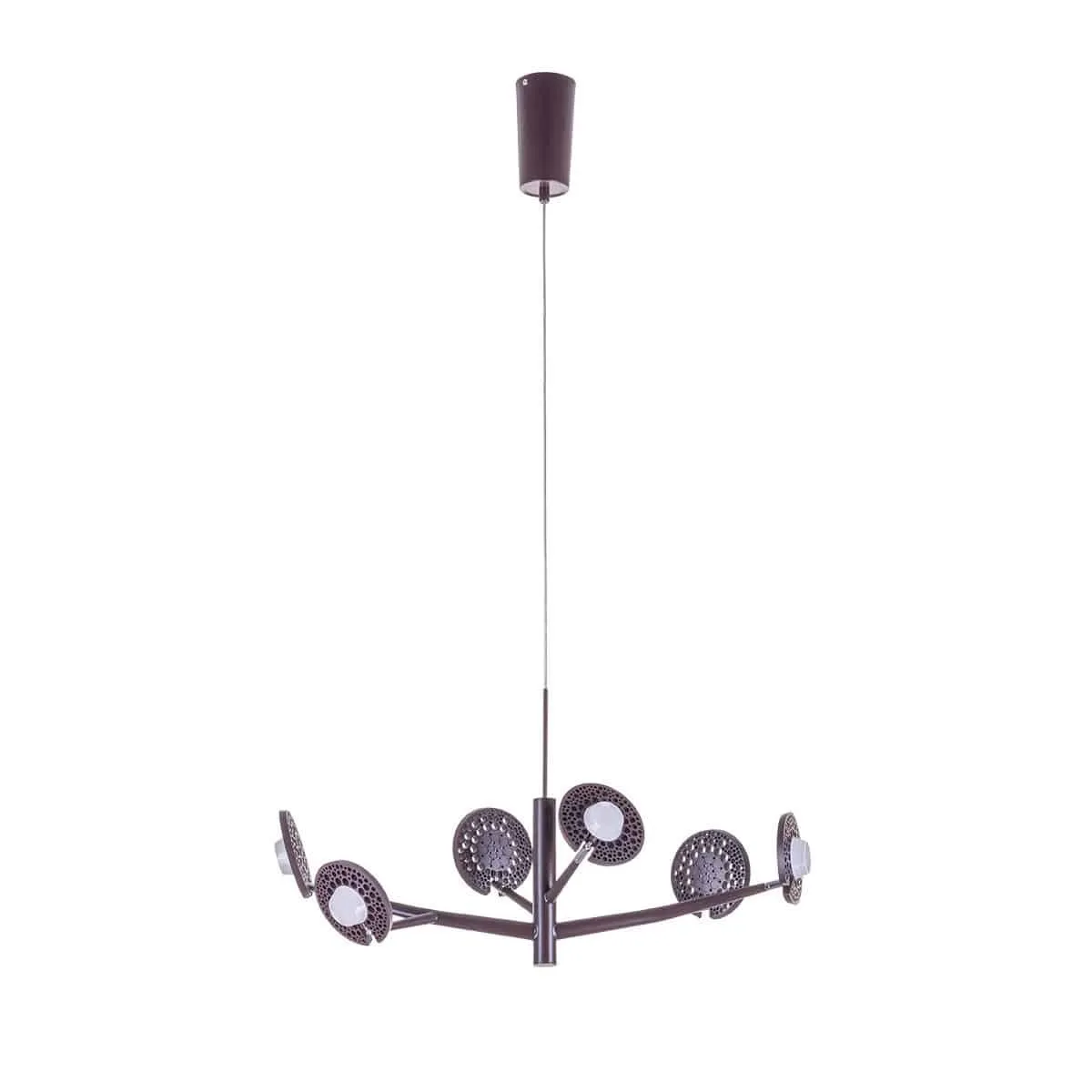 Lampa wisząca metalowa brązowa 6-punktowa AD16014-6B z serii KRESYDA - Lampy Italux