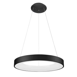 Lampa wisząca LED okrągła czarna 60cm 5304-850RP-BK-3 z serii Giulia - Lampy Italux
