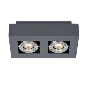 Plafon metalowy czarny podwójny 25cm IT8002S2-BK/AL z serii CASEMIRO - Lampy Italux