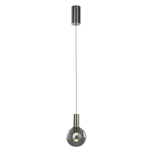 Lampa wisząca chromowana szklana kula LED MD17012002-1A z serii Aria - Lampy Italux