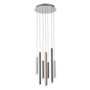 Lampa wisząca metalowa wielokolorowa 7-punktowa MD17077-7A z serii Reyna - Lampy Italux
