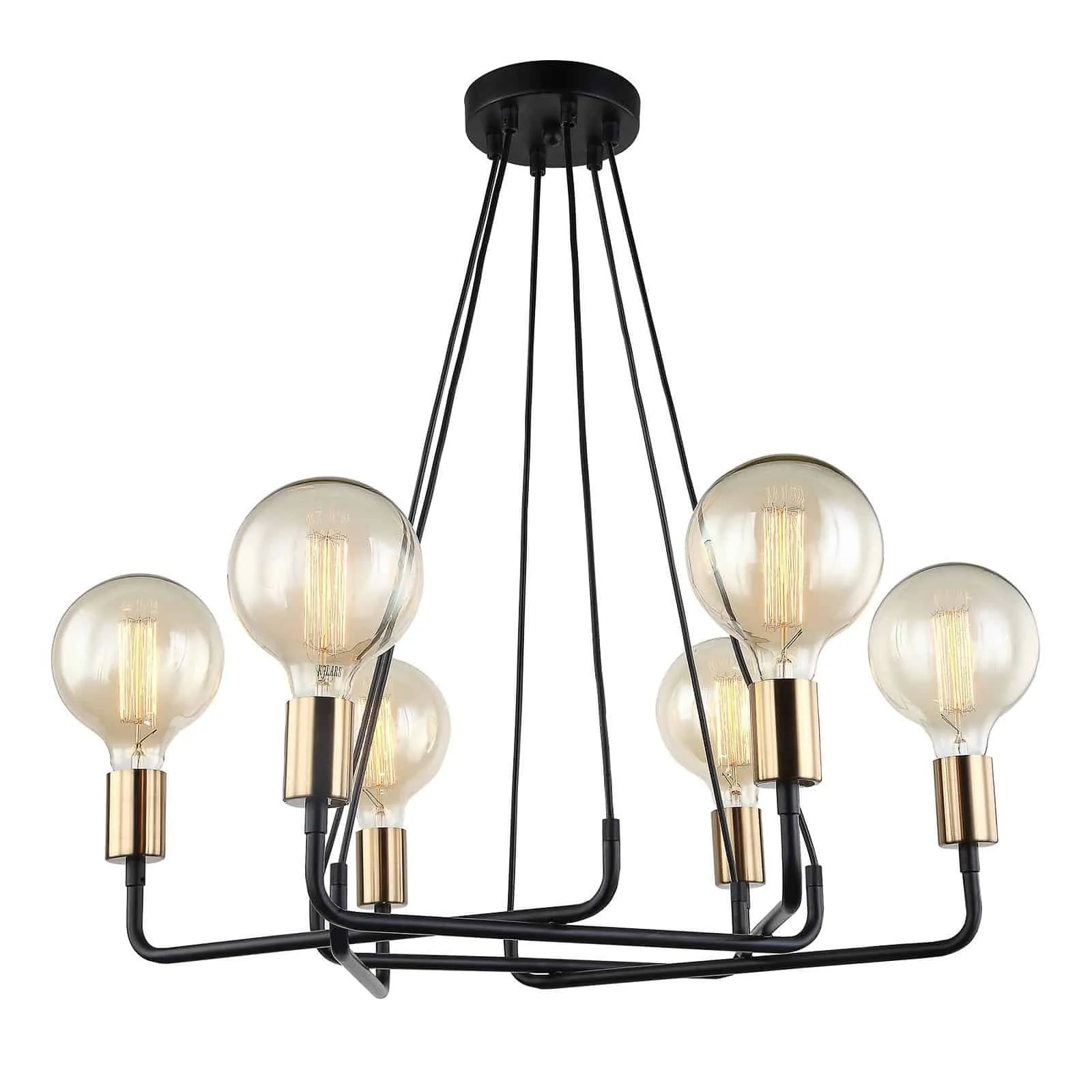 Lampa wisząca metalowa czarno-brązowa 6-punktowa MDM-3901/6 z serii Betty - Lampy Italux
